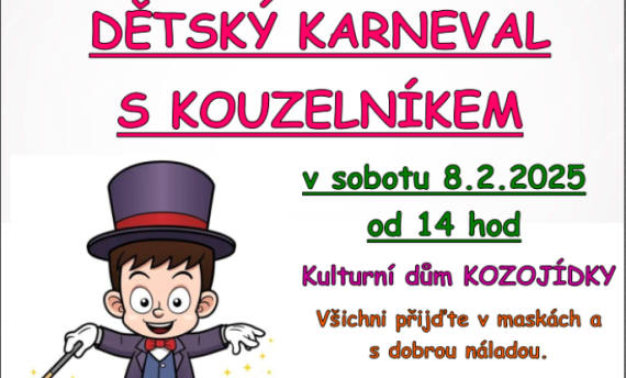 Dětský karneval s kouzelníkem 