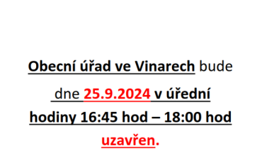 Oznámení obecního úřadu 