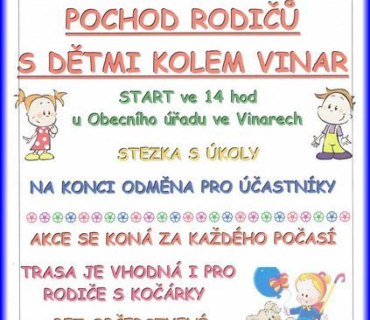 Pochod rodičů s dětmi kolem Vinar 5.9.2020
